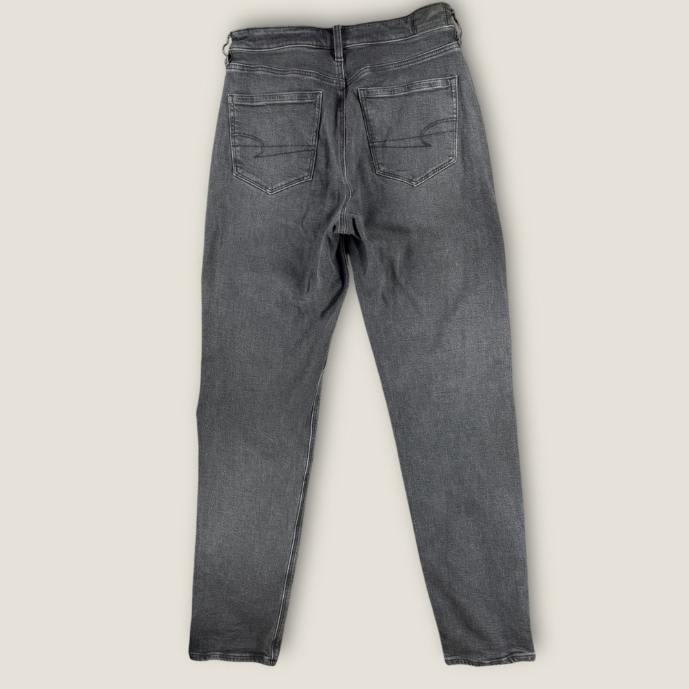 American Eagle Strigid Mom Jeans Women's Size 8 X-Long Black High Rise Denim - Picture 7 of 7